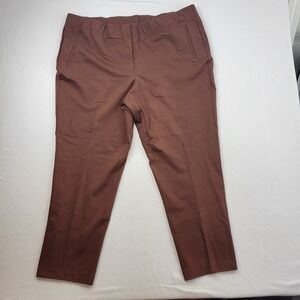 J Jill Brown Ponte Slim Leg Pull On Pants Plus Size 3X Office Professional
